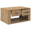 vidaXL Coffee Table Artisan Oak 80 x 50 x 40 cm Engineered Wood