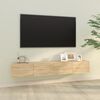 vidaXL Wall TV Cabinets 2 pcs Sonoma Oak 100x30x30 cm Engineered Wood
