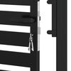 vidaXL Garden Gate Lockable Black 100x180 cm Aluminium