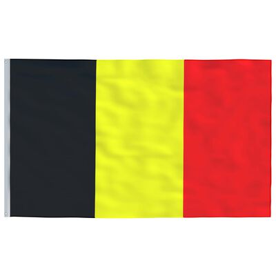vidaXL Belgium Flag and Pole Aluminium 6 m