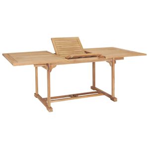 vidaXL Extending Garden Table 150-200x100x75 cm Solid Teak Wood
