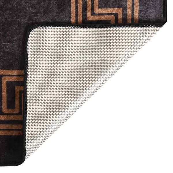 vidaXL Rug Washable 160x230 cm Black and Gold