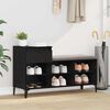 vidaXL Shoe Cabinet Black oak 102 x 36 x 60 cm Engineered wood