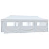vidaXL Folding Pop-up Party Tent with 8 Sidewalls 3x9 m White