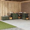 vidaXL Kitchen Storage with Shelf Olive Green 90 x 50 x 53 cm Steel