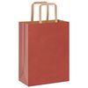 vidaXL Paper Bags 250 pcs with Handles Red 21x11x28 cm