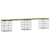 vidaXL Garden Bench Gabion Design 203x31x42 cm Impregnated Wood Pine