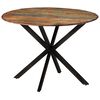 vidaXL Dining Table &Oslash;110x78 cm Solid Wood Reclaimed and Steel