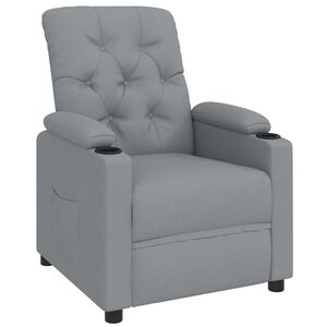 vidaXL Recliner Chair Light Grey Fabric