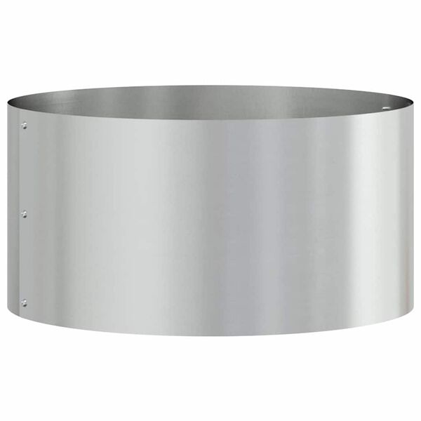 vidaXL Planter Ring Silver 40 x 40 x 20 cm Galvanised Steel