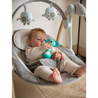 Bo Jungle Portable Baby Swing Dolphy Natural and Pure White