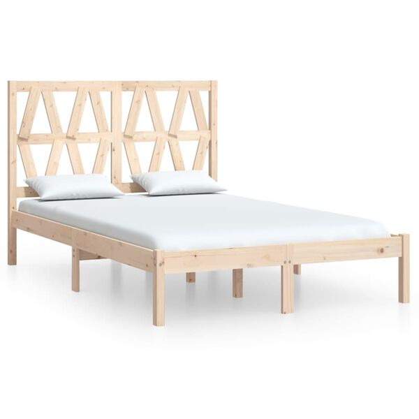 vidaXL Bed Frame without Mattress Solid Wood Double
