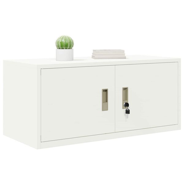 vidaXL Storage Cabinet White 90 x 40 x 40 cm Cold-Rolled Steel