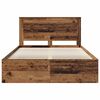 vidaXL Bed Frame with Headboard Old Wood 160 x 200 cm Solid Pine Wood