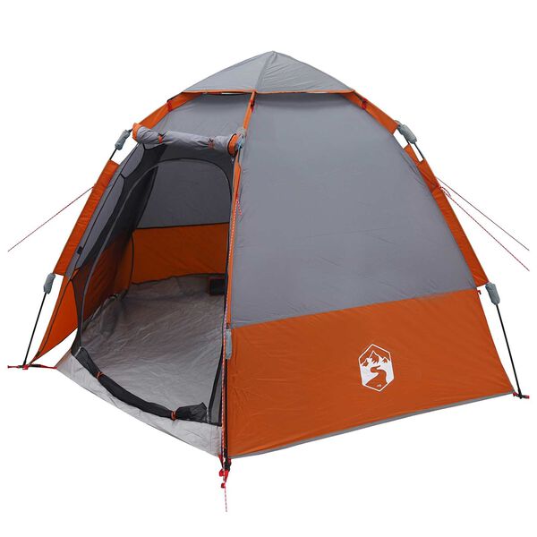 vidaXL Instant Tent Folding Grey and Orange 280 x 280 x 160 cm Steel