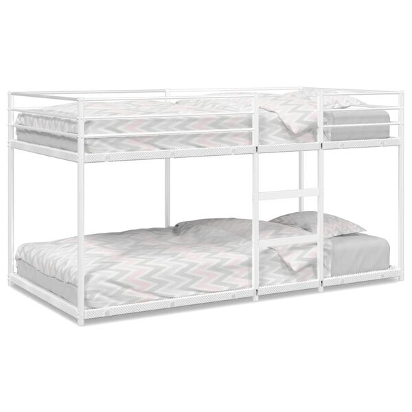 vidaXL Bunk Bed without Mattress White 100x200 cm Steel