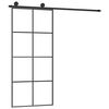 vidaXL Sliding Door with Hardware Set 90x205 cm ESG Glass&Aluminium