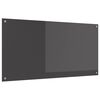 vidaXL Kitchen Backsplash Dark Grey 120 x 60 cm Tempered Glass