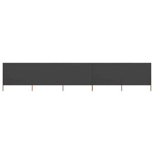 vidaXL 5-panel Wind Screen Fabric 600x80 cm Anthracite