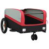 vidaXL Bike Trailer Black and Red 30 kg Iron