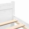 vidaXL Bed Frame without Mattress White Solid Wood 150x200 cm King Size King Size