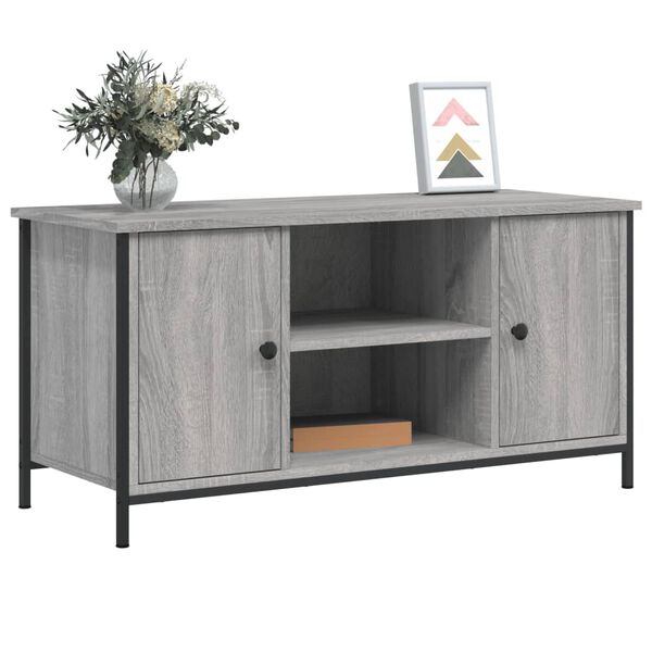 vidaXL TV Cabinet Grey Sonoma 100x40x50 cm Engineered Wood