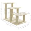 vidaXL Cat Tree with Sisal Scratching Posts Cream 50.5 cm