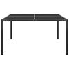 vidaXL Garden Table Anthracite 130x130x72 cm Steel and Glass
