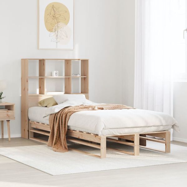 vidaXL Bookcase Bed without Mattress 90x200 cm Solid Wood