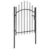 vidaXL Garden Gate "Woerden" Steel 1x1 m Black