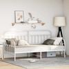 vidaXL Daybed Frame with Headboard White 100 x 200 cm Steel