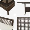 vidaXL Garden Dining Set 3 pcs Brown Poly rattan