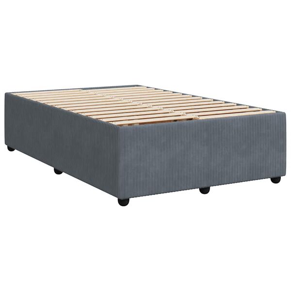 vidaXL Bed Frame without Mattress Dark Grey 120x190 cm Small Double Velvet