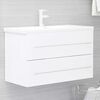 vidaXL 2 Piece Bathroom Furniture Set White Engineered Wood