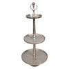 Lesli Living 3-tier Decorative Holder Etagere Brush Silver