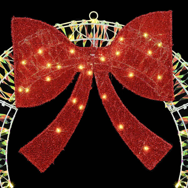 vidaXL Wreath with 60 LEDs Warm white 75 cm PET