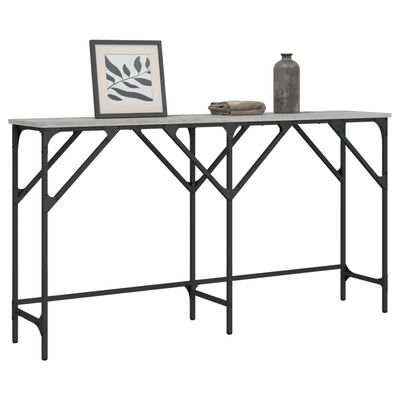 vidaXL Console Table Grey Sonoma 140x29x75 cm Engineered Wood