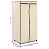 vidaXL Wardrobes 2 pcs Cream 75x50x160 cm