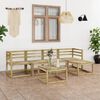 vidaXL 6 Piece Garden Lounge Set Green Impregnated Pinewood