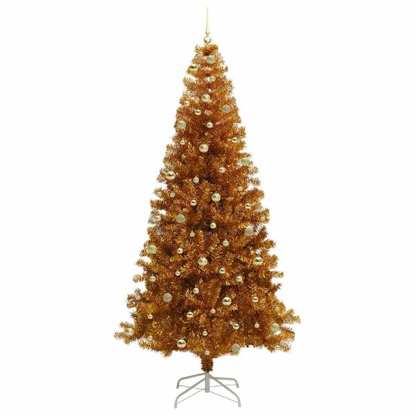 vidaXL Christmas Tree with 300 LEDs with Stand Gold 240 cm PET