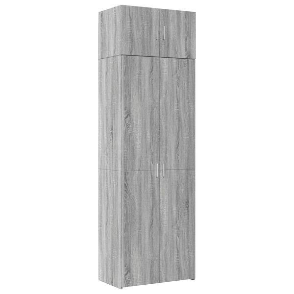 vidaXL Storage Cabinet Grey Sonoma 70x42.5x225 cm Engineered Wood