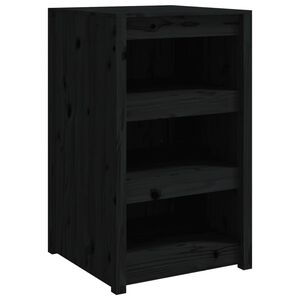 vidaXL Outdoor Kitchen Cabinet "MEPPEL" Black 55x55x92 cm Solid Wood Pine