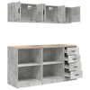 vidaXL Garage Cabinets 6 pcs Concrete Grey Engineered Wood