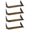 vidaXL Wall Shelves 4 pcs Smoked Oak 60 x 20 x 17 cm