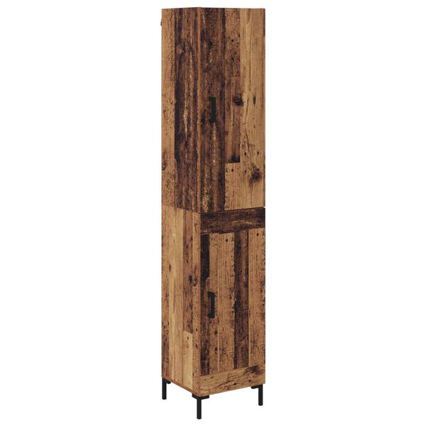 vidaXL Highboard Old Wood 69.5 x 34 x 180 cm Engineered Wood