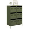 vidaXL Highboard Olive Green 68x39x101.5 cm Steel