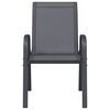 vidaXL Stackable Garden Chairs 4 pcs Grey Textilene Fabric