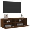 vidaXL TV Wall Cabinet Brown Oak 100x30x30 cm Engineered Wood