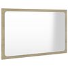 vidaXL Bathroom Mirror Sonoma Oak 60x1.5x37 cm Engineered Wood