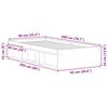 vidaXL Bed Frame without Mattress Concrete Grey 90x200 cm